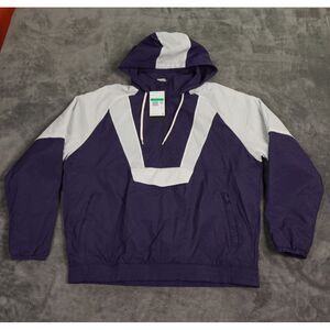 Nike Jacket Mens Extra Large Blue White Colorblock Repel Woven Basketball Hooded